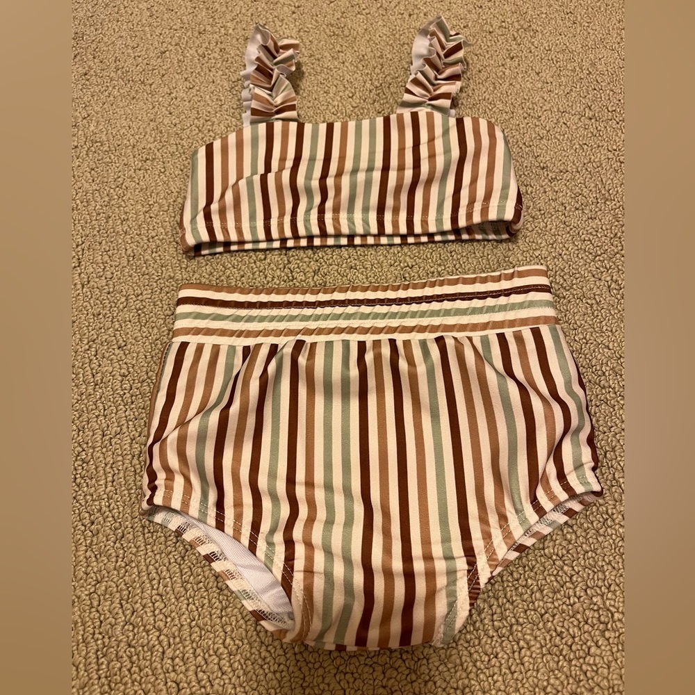 Orcas Lucille 18-24M 2-piece striped swimsuit